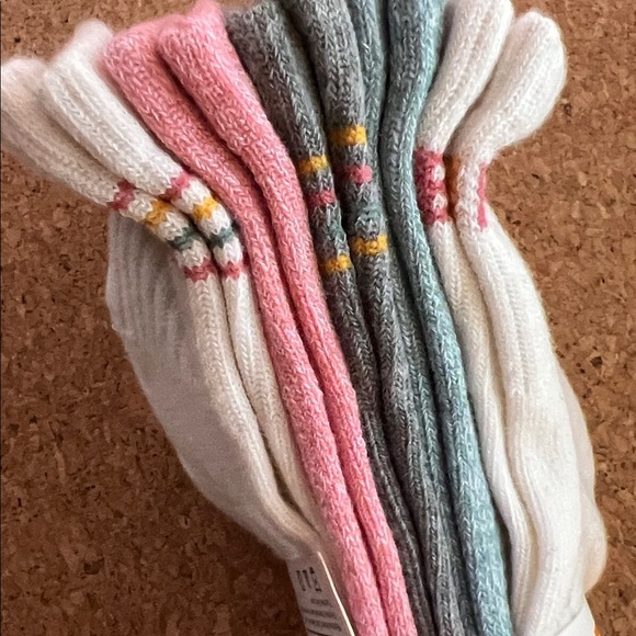 NWT Timberland Multicolor Trim Socks 5 pairs pink blue white - Picture 6 of 8